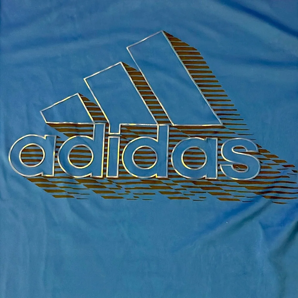 Adidas Sport Shirt with Raised Logo Graphic